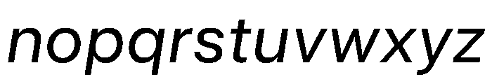 UniversalSansText Italic Font LOWERCASE