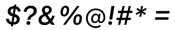 UniversalSansText MediumItalic Font OTHER CHARS