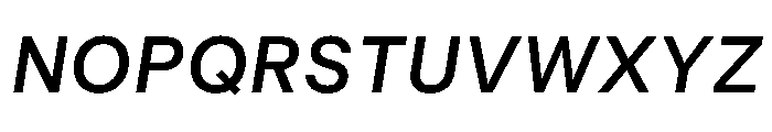 UniversalSansText MediumItalic Font UPPERCASE