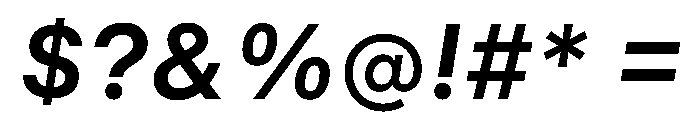 UniversalSansText SemiBoldItalic Font OTHER CHARS