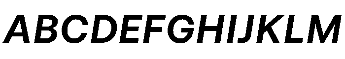 UniversalSansText SemiBoldItalic Font UPPERCASE