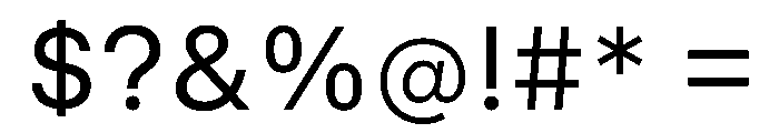 UniversalSansText Font OTHER CHARS