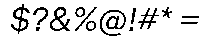 UntitledSansVF Italic Font OTHER CHARS