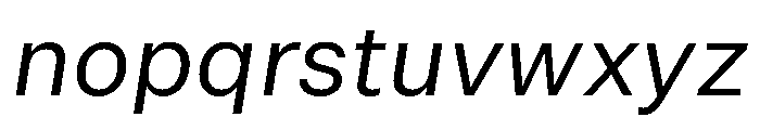 UntitledSansVF Italic Font LOWERCASE