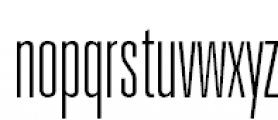 Unicum Condensed Thin Font LOWERCASE