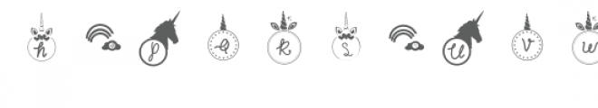 unicorn frames and monograms font Font LOWERCASE