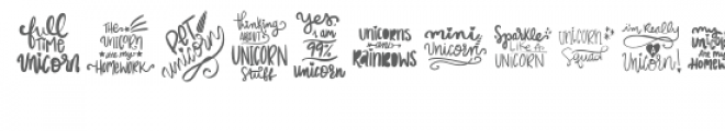 unicorn sayings dingbat font Font UPPERCASE