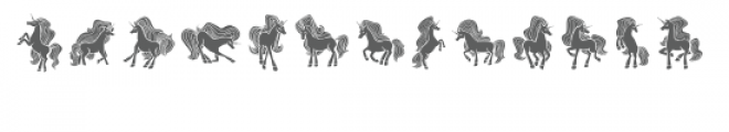 unicorn silhouettes dingbat Font UPPERCASE