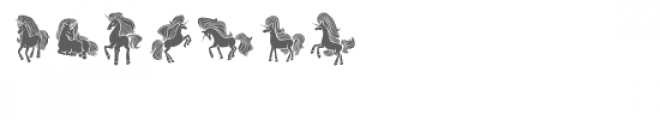 unicorn silhouettes dingbat Font UPPERCASE