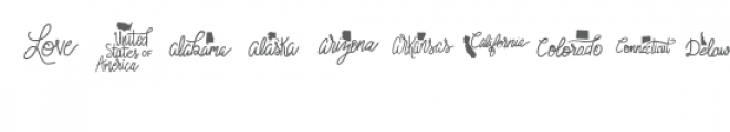united states of america hand lettered dingbat font Font UPPERCASE