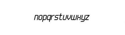 UNDA Series 2 Angle Fine Italic Font LOWERCASE