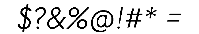Underground Light Italic Font OTHER CHARS