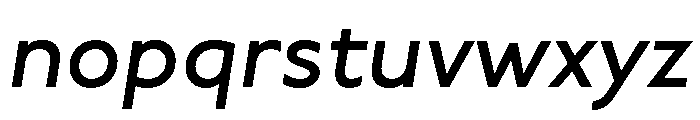 Underground Medium Italic Font LOWERCASE