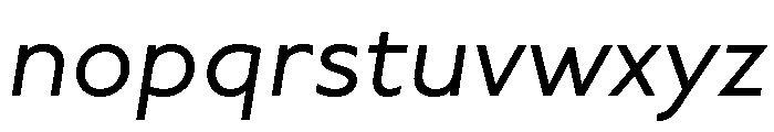Underground Regular Italic Font LOWERCASE