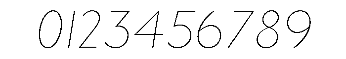Underground Thin Italic Font OTHER CHARS