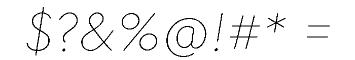 Underground Thin Italic Font OTHER CHARS