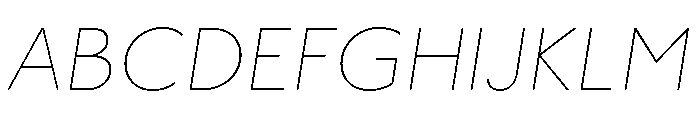 Underground Thin Italic Font UPPERCASE
