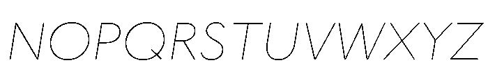 Underground Thin Italic Font UPPERCASE