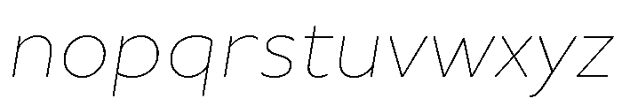 Underground Thin Italic Font LOWERCASE