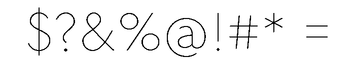 Underground Thin Font OTHER CHARS
