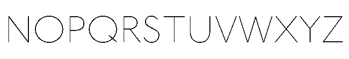Underground Thin Font UPPERCASE