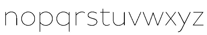 Underground Thin Font LOWERCASE