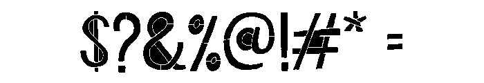 Undersong Filled Font OTHER CHARS