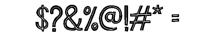 Undersong Inline Font OTHER CHARS