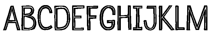 Undersong Inline Font UPPERCASE