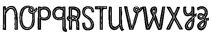 Undersong Inline Font LOWERCASE