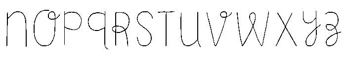 Undersong Line Font LOWERCASE