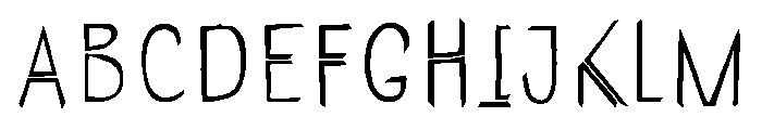 Undersong Split2 Font UPPERCASE