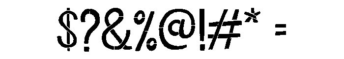 Undersong Stencil Font OTHER CHARS
