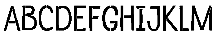 Undersong Stencil Font UPPERCASE