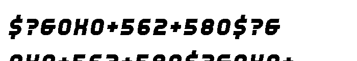 Unisect Black Oblique Font OTHER CHARS