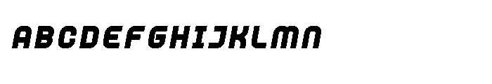 Unisect Black Oblique Font UPPERCASE