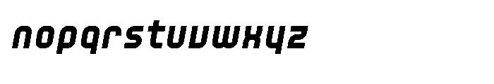 Unisect Black Oblique Font LOWERCASE