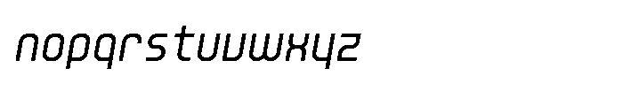Unisect Bold Oblique Font LOWERCASE