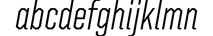 United Italic Condensed Light Font LOWERCASE