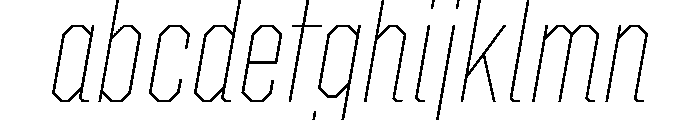 United Italic Condensed Thin Font LOWERCASE