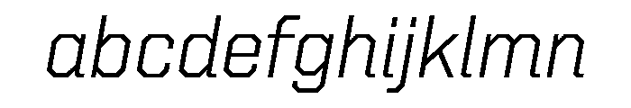 United Italic Regular Light Font LOWERCASE