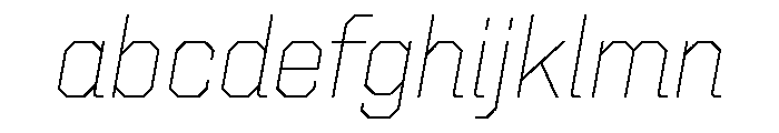 United Italic Regular Thin Font LOWERCASE