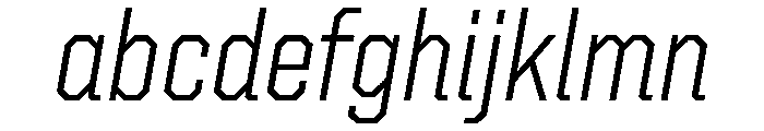 United Italic Semi Condensed Light Font LOWERCASE