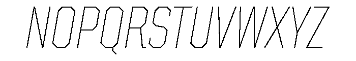 United Italic Semi Condensed Thin Font UPPERCASE