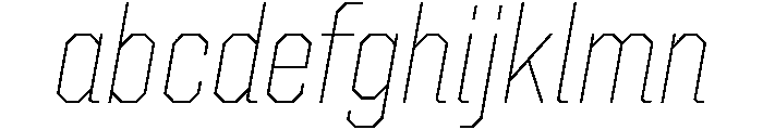 United Italic Semi Condensed Thin Font LOWERCASE