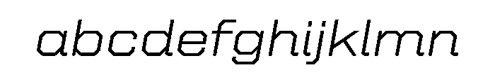 United Italic Semi Extended Light Font LOWERCASE