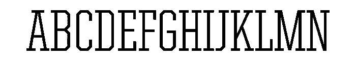 United Serif Condensed Light Font UPPERCASE