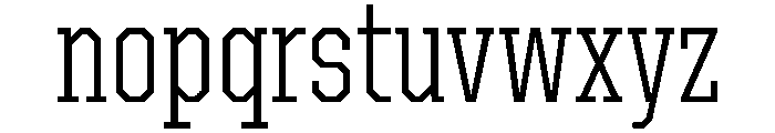 United Serif Condensed Light Font LOWERCASE