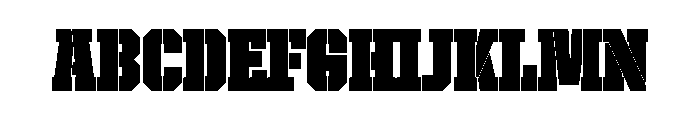 United Serif Condensed Stencil Font LOWERCASE