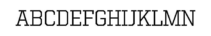United Serif Regular Light Font UPPERCASE